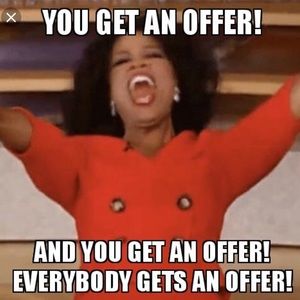 MAKE ME AN OFFFFFFEEEERRR! 😊 (In my Oprah voice)